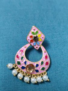 Enamel Meenakari Drop Earrings
