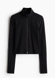 H&amp;M Women's Black Zip-Up active Jacket