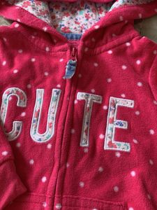 Cute Pink Polka Dot Fleece Onesie