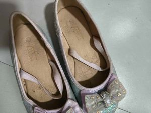 Kids Sparkly Bow Ballet Flats