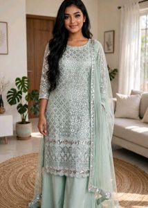Elegant Sequined Kurta Set