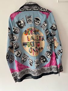 Unique Graphic Print Button-Up Shirt