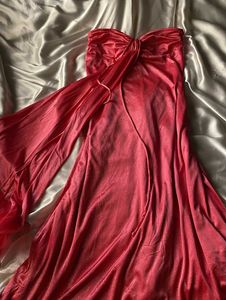 Coral Strapless Dress