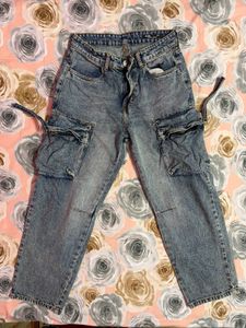 Stylish Blue Cargo Jeans