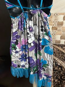 Vibrant Floral Print Mini Dress