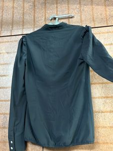Ruffled Black Blouse