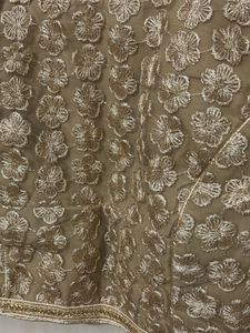 Golden Embroidered Sleeveless Blouse