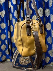Caprese Merly Satchel Yellow Bag