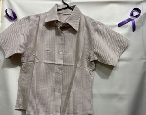 Striped Button-Up Shirt