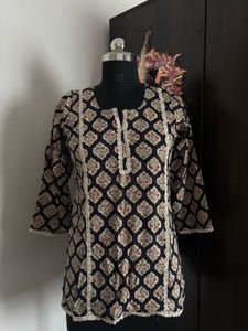 Elegant Printed Cotton Kurta
