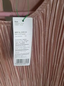 Pink Pleated partywear Dress for girls