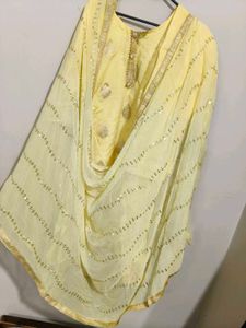 Elegant Yellow Kurta Set with Dupatta