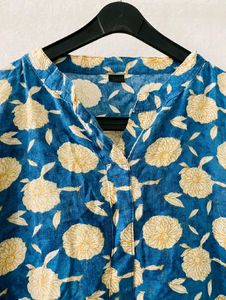 Bohemian Blue Floral Print Kurta