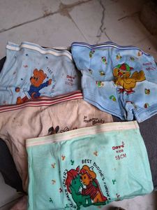 conbo of 4 Cute Cartoon Printed Underwear for Kids