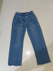 Women's Blue Baggy Denim Jeans