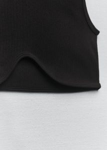Black Ribbed Sleeveless Tank Top NEVRR WORN
