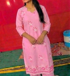 COMBO Chic Pink &amp; slate grey Kurtas - pack of 2