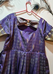 Purple Ethnic Dress with Gold Details(New unused)
