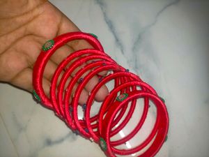 Red Colour Thread Bangles