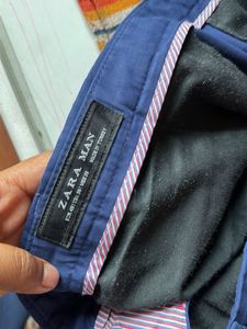 Zara Men's Navy Blue Trousers