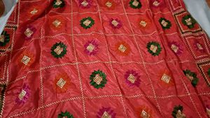 Embroidered Pink Dupatta