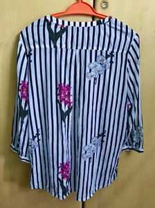 Striped Floral Top
