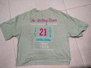 Oversized Tshirt - Pista Green Colour