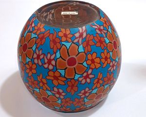 Candle Holder Cup Glass (Multicolor, Pack 1)
