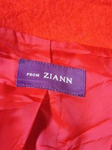 Red Wool Blend Women's Jacket