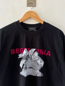 Black boxy Print T-Shirt