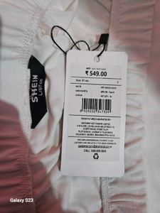 SHEIN Tiered White Maxi Skirt New
