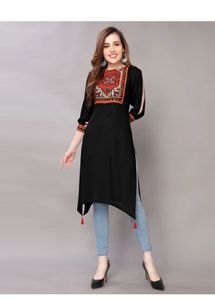Stylish Black Kurta with Unique Sleeves
