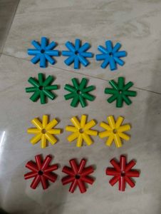 Colorful Building Toy Connectors - Set of 12