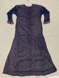 Beautiful Blue Tree Print Kurta