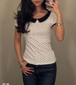 Parisian Polka Fitted Top
