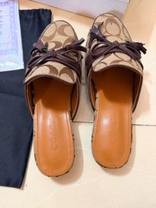 Coach Signature Mules 37 size