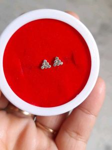 Sparkling Triangle Stud Earrings
