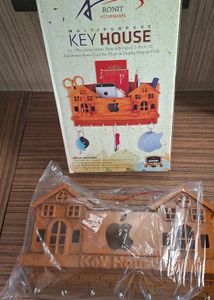 Key Holder - House Shaped Wooden style Decor