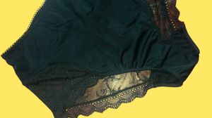 Black Lace Detail Briefs