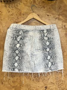 Snake Skin Print Mini Skirt