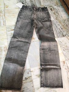 Stylish Men's Grey Denim Jeans