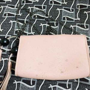 Chic Pink Crossbody Bag with Tassels