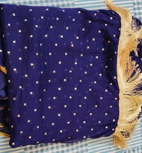 Elegant Blue Saree 2