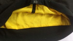 Black Track Jacket with Yellow Stripes