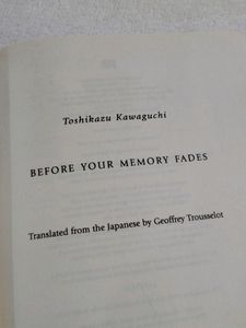 Before Your Memory Fades