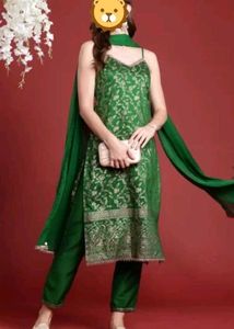 Anouk Brand Sleeveless Mehendi Outfit