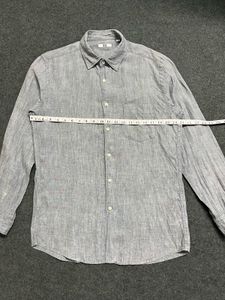 Men's Casual Grey Linen Shirt