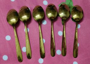 Set of 6 Vintage Ornate Spoons