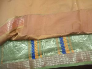 Saree with blouse piece.