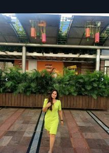 Lime Green A-Line Mini Dress